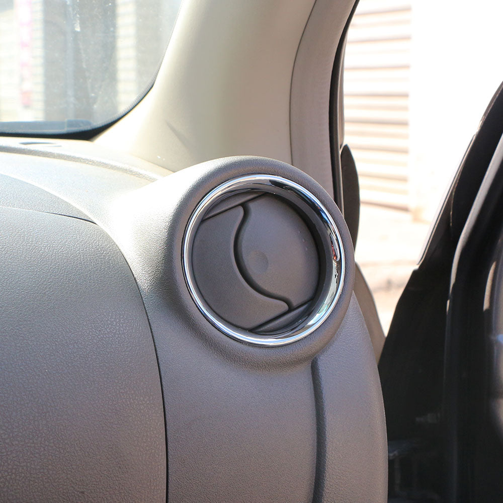 2Pcs Car Air A/C Vent Ring Cover Trim Frame Sticker for Nissan Micra March K13 2011 2012 2013 2014 2015 2016 2017 Accessories