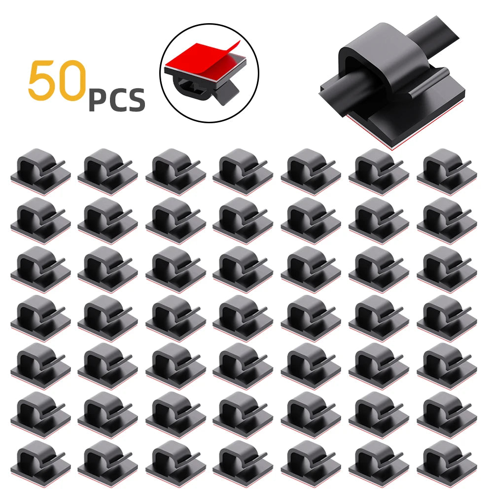 Charging Data Line Network Cable Finishing Line Clip Power Line Fixed Clip Self-Adhesive Pipe Line Alignment Multi-Purpose Clip