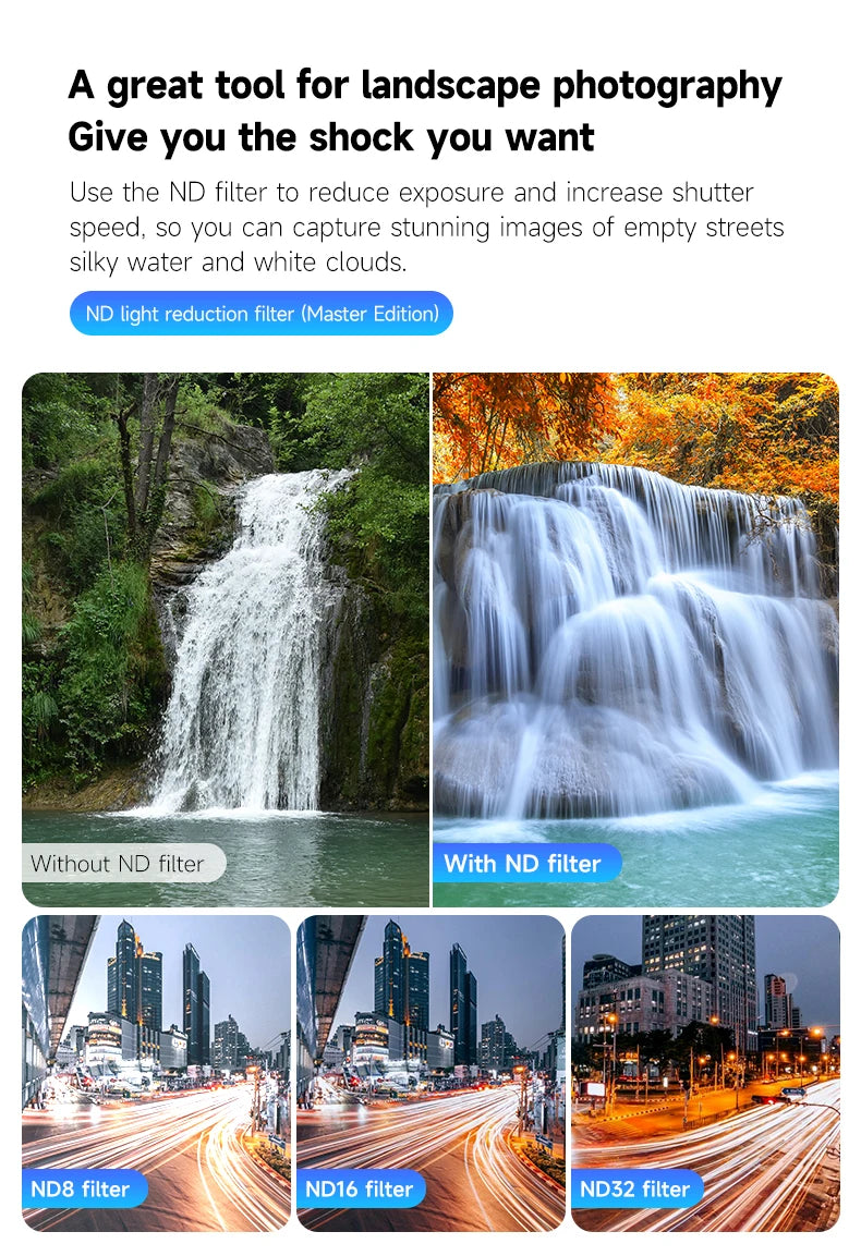 TELESIN CPL ND8 ND16 ND32 Lens Set Aluminium Alloy Frame for DJI OSMO Action 3 4 5pro ND CPL Filter Action Camera Accessories