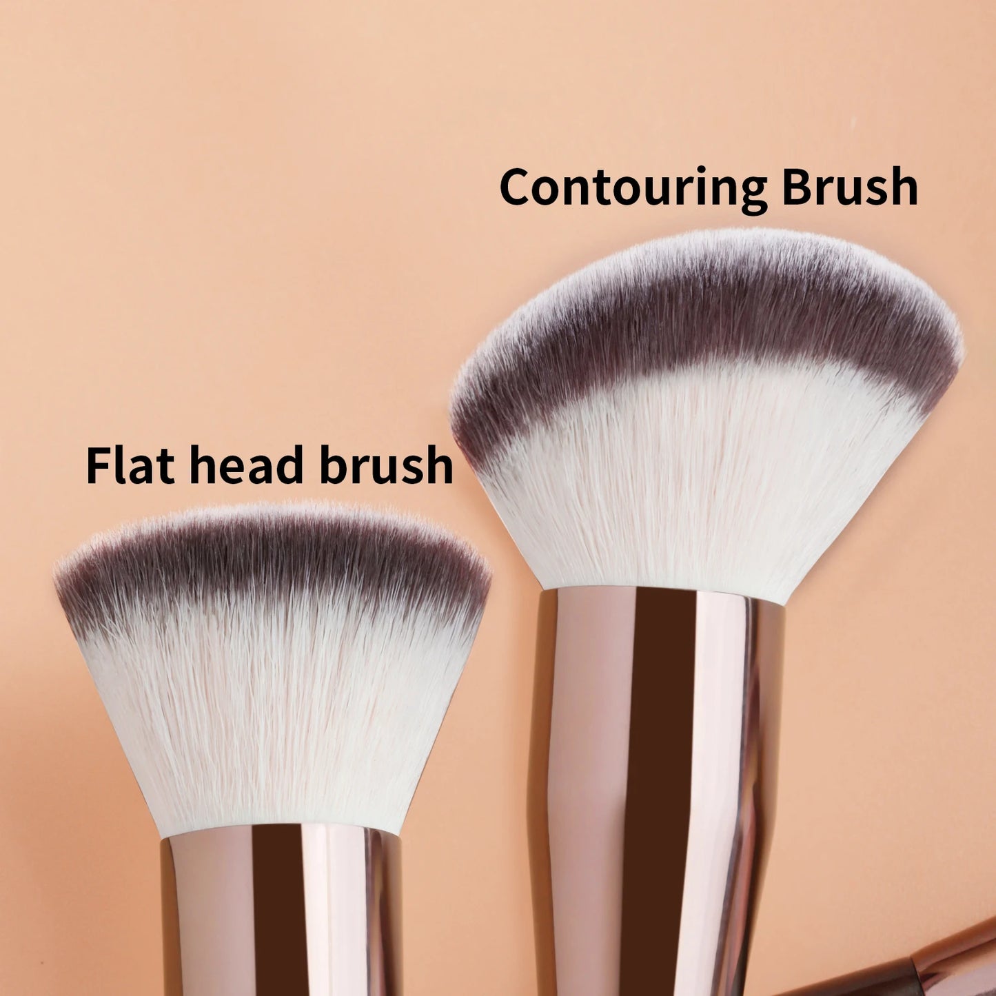 1pc Professional Makeup Brush Includes Dual-Ended Face Brushes Angled Brush Short Handle Foundation Brush