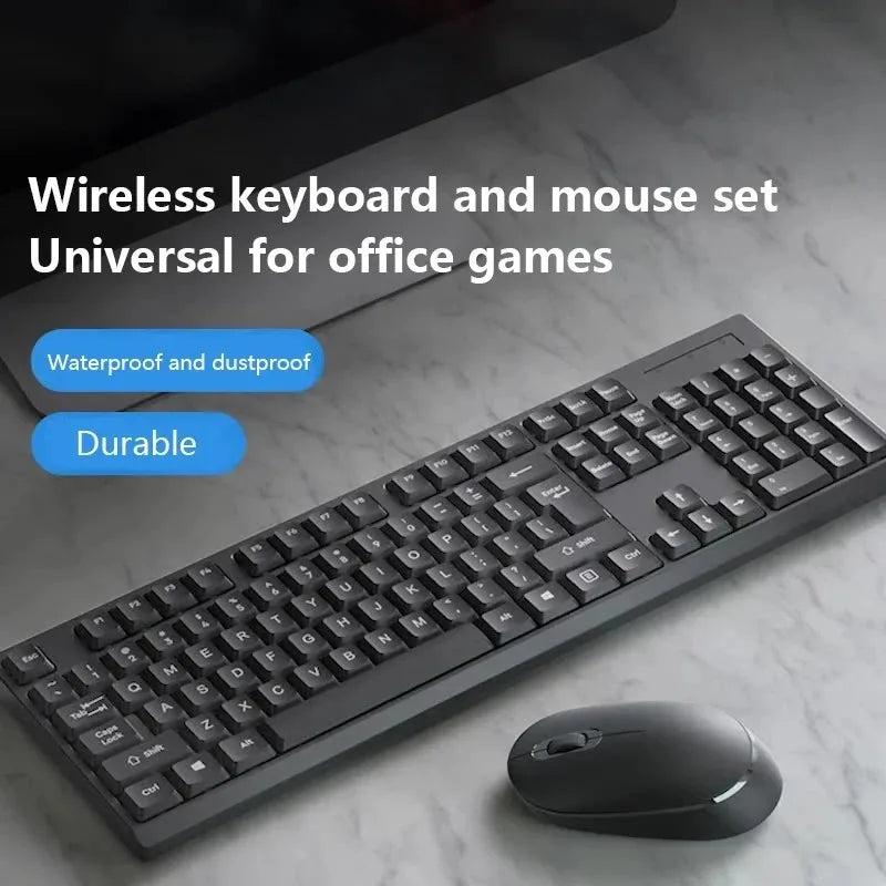 2.4G Wireless Keyboard Mouse Set 104 Keys Standard Keyboard Gaming Keyboard Mouse Kit Keyboard For Laptop Tablet PC Accessories