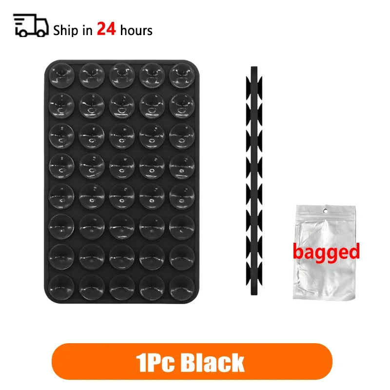 Double Sided Silicone Suction Cup Multicolor Strong Adhesive Stand For iPhone 11 12 13 14 15 16 Pro Max Detachable Phone Holder