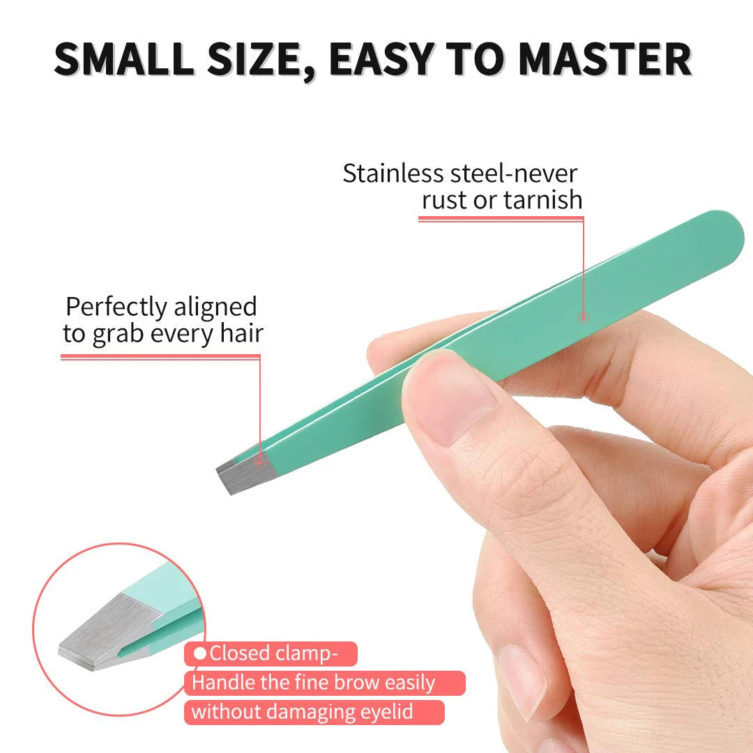 6 Pack Tweezers Set Professional Stainless Steel Curved Scissors for Women and Men Precision Tweezers Eyebrows for Ngrown Hair