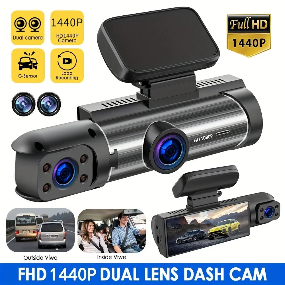 1440P HD WiFi Dash Cam for Car DVR Camera Video Recorder Auto Night Vision WDR Voice Control Wireless 24H Parking Mode
