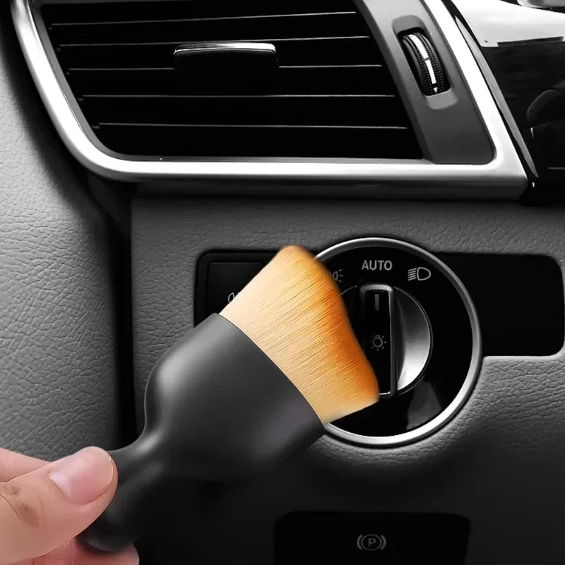 Car Vent Cleaning Soft Brush with Casing Car Interior Cleaning Tool Artificial Car Brush Crevice Dusting Detailing