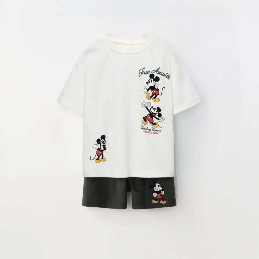 Short Sleeve Outfits Kids Summer Clothing 1-7Years Old Child Costume Cartoon Tees Toddler Boys New Fashion T-shirt+Shorts
