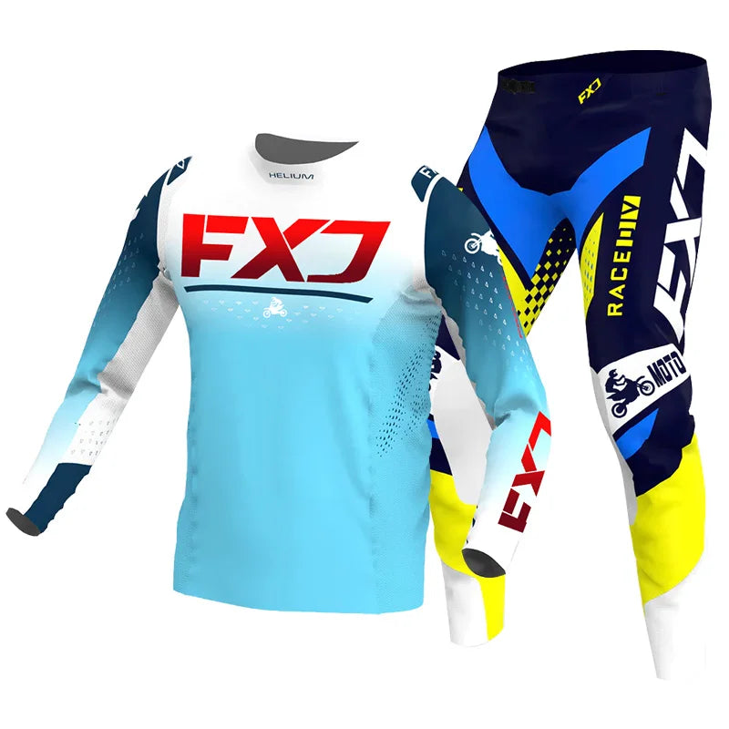 Motocross Jersey Pant white Mens Women pink black Combo racing suit Off-road MX DH BMX ATV MTB Enduro Motorcycle mountain