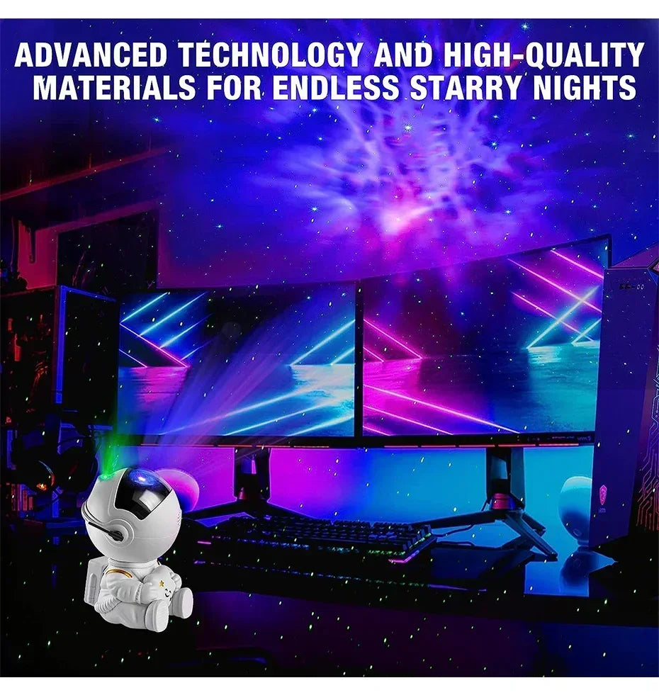 Star Projector Galaxy Night Light Astronaut Space Projector Starry Nebula Ceiling LED Lamp for Bedroom Home Decorative kids gift