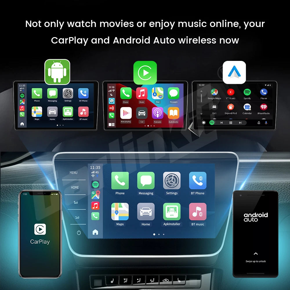 CarlinKit Wireless CarPlay Ai Box Android 13 Plus QCM6125 665 4GLTE for TV or Video Android Auto Car Play Streaming Box 8G+128G