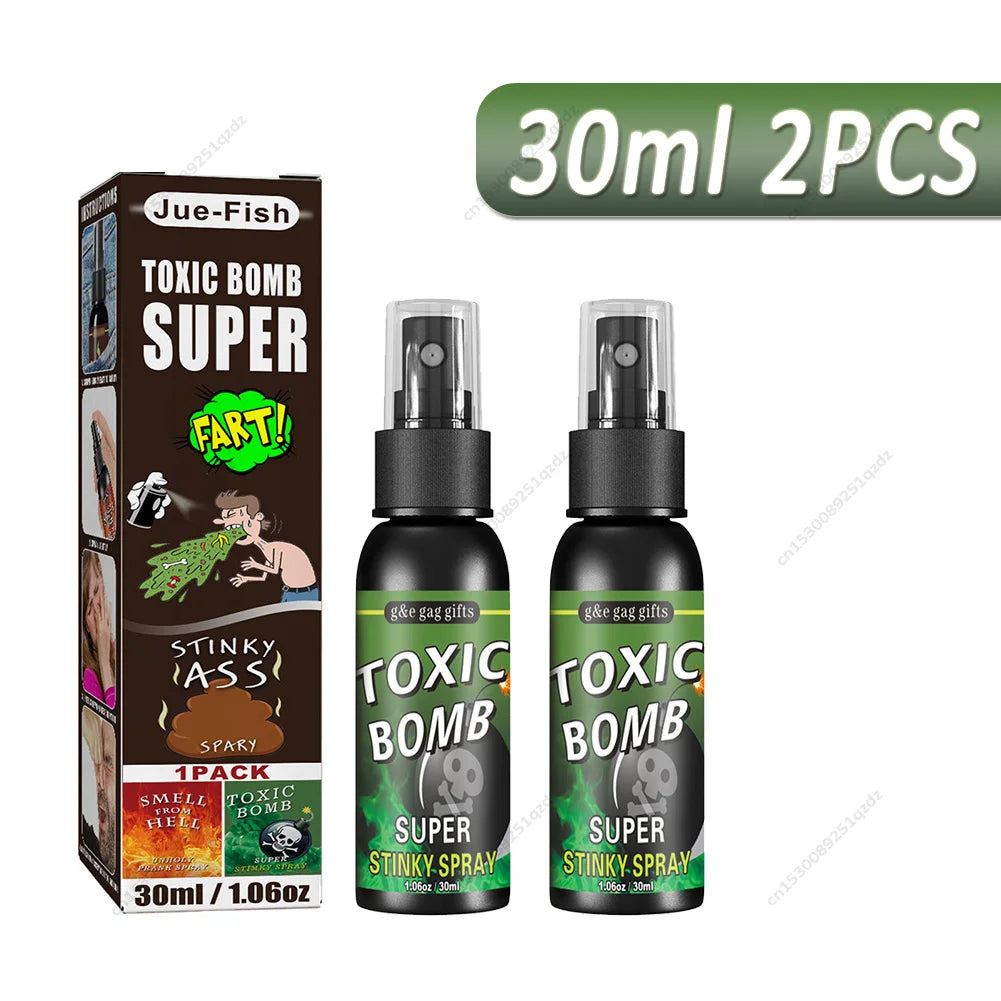 30ml/1oz Fart Gag Spray Can Stink Bomb Ass-Smelly Stinky Gas Gag Prank Novelties Toys Halloween Party Supplies 1-3PCS/Lot