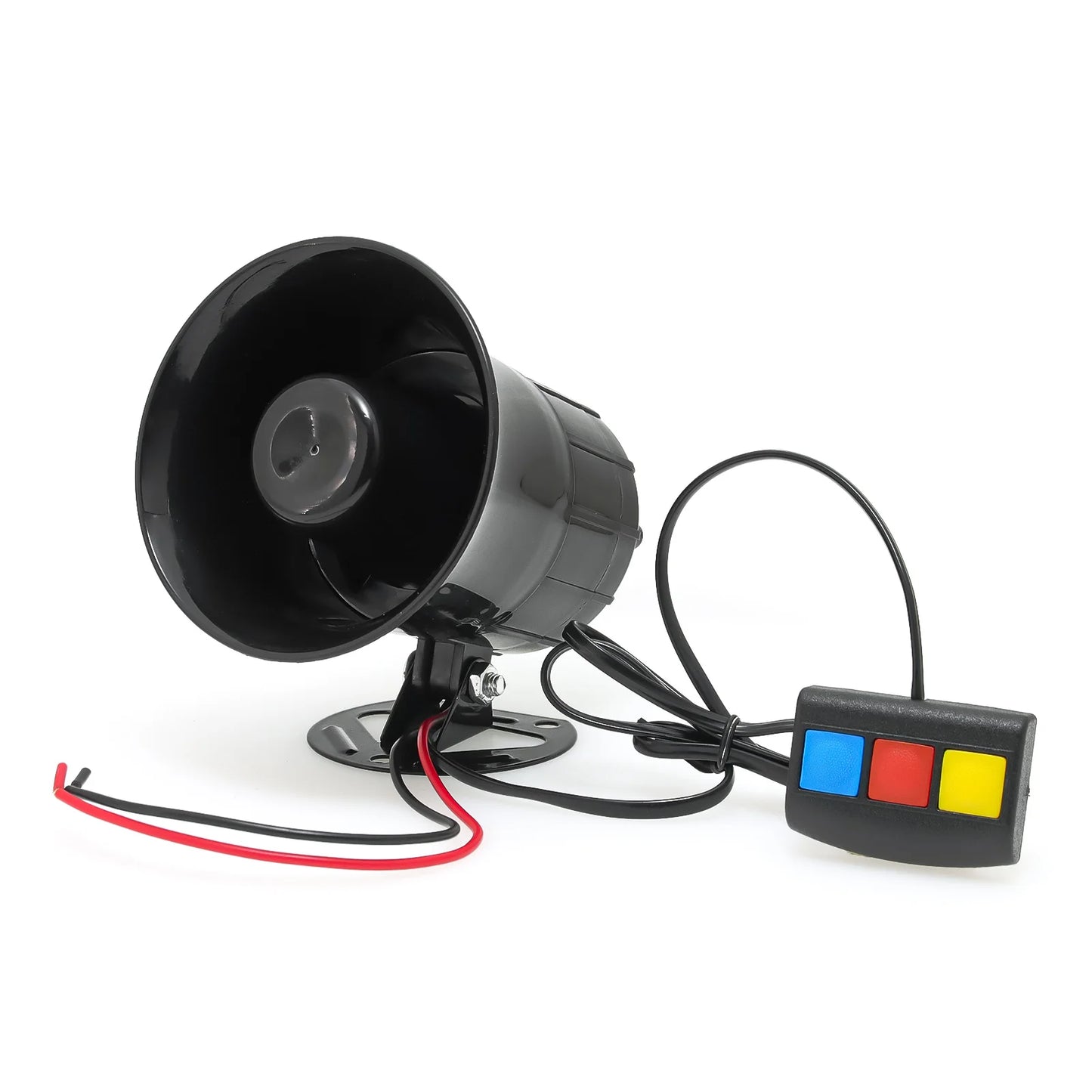 Universal 3-Tone Sounds Siren Horn Car Loud Horn 110dB Sound Motorcycle Warning Alarm Police Fire Siren Speaker Outdoor 20W