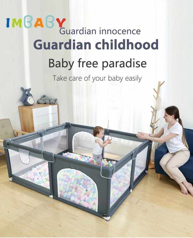 IMBABY Baby Playpen 150x180cm Children's Parks for Babies with Foam Protection Newborn Fence Box Safety Children's Play Playpen