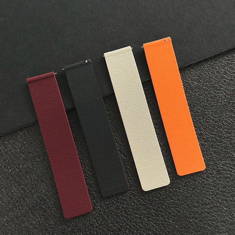 Magnetic Loop Strap For Samsung Galaxy Watch 7/6/5/4 Classic Silicone Lychee pattern 18mm 20mm 22mm Bracelet HUAWEI GT3-4-5 Band