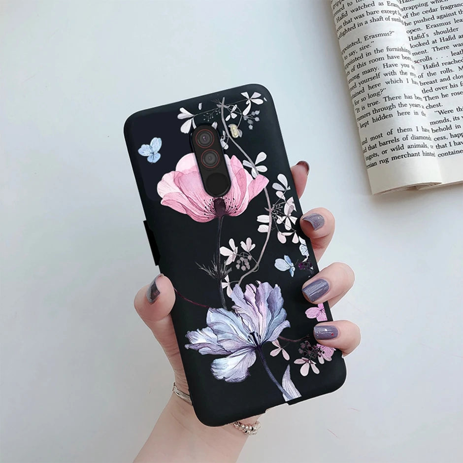For xiaomi Pocophone F1 Case for xiaomi Poco F1 Case Silicone Soft TPU Phone Cases for PocoF1 Back Cover Heart Butterfly Bumper