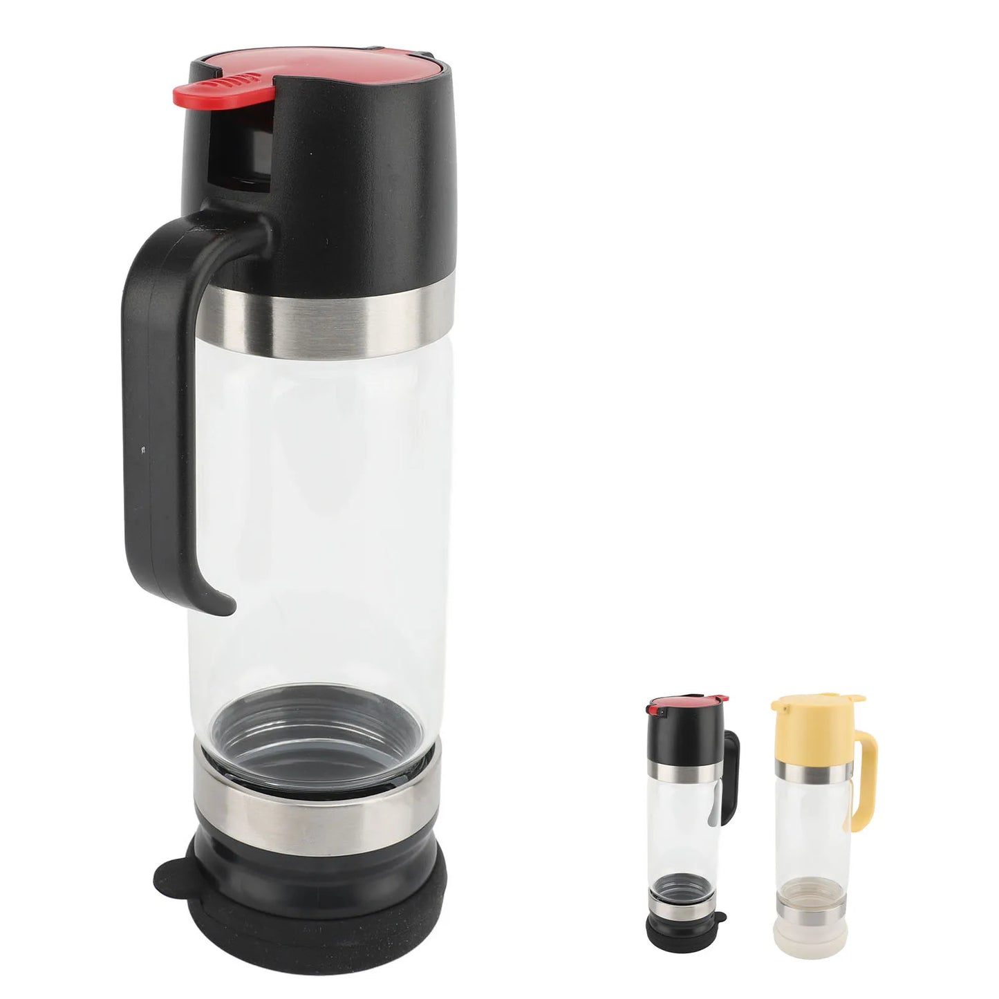 Honey Dispenser 350ml Clear Glass Syrup Dispenser with Handle Prevent Dripping Honey Container for Coffee Shops Restaurants Home