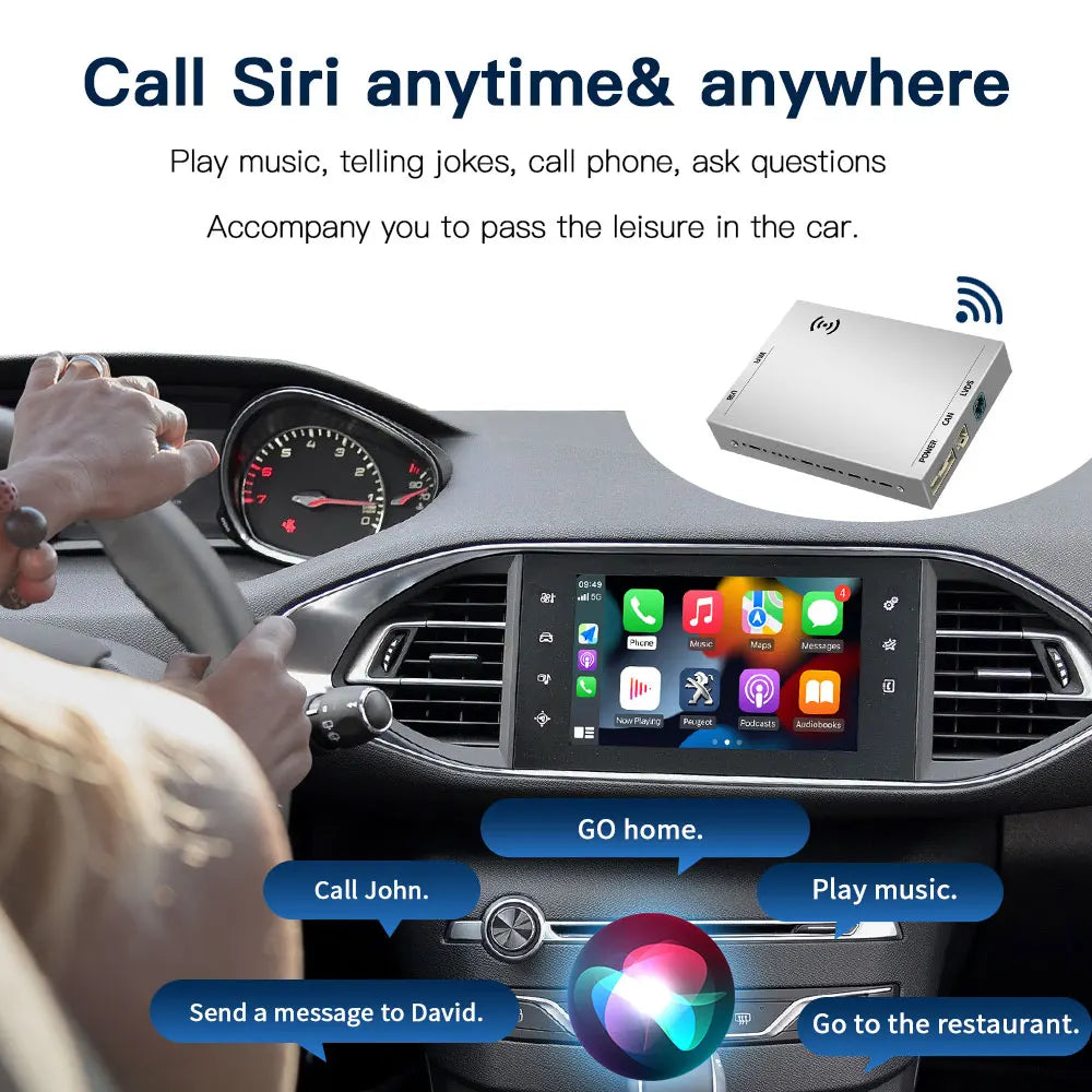 CARABC Wireless  Carplay Android Auto For Peugeot&Citroen SMEG&MRN NAC 208 308 508 3008&C4 DS3 DS5 Support Reverse Camera