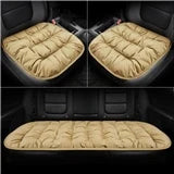 New car seat cushion single piece backless, autumn and winter universal plush anti slip cushion, warm pad three piece set