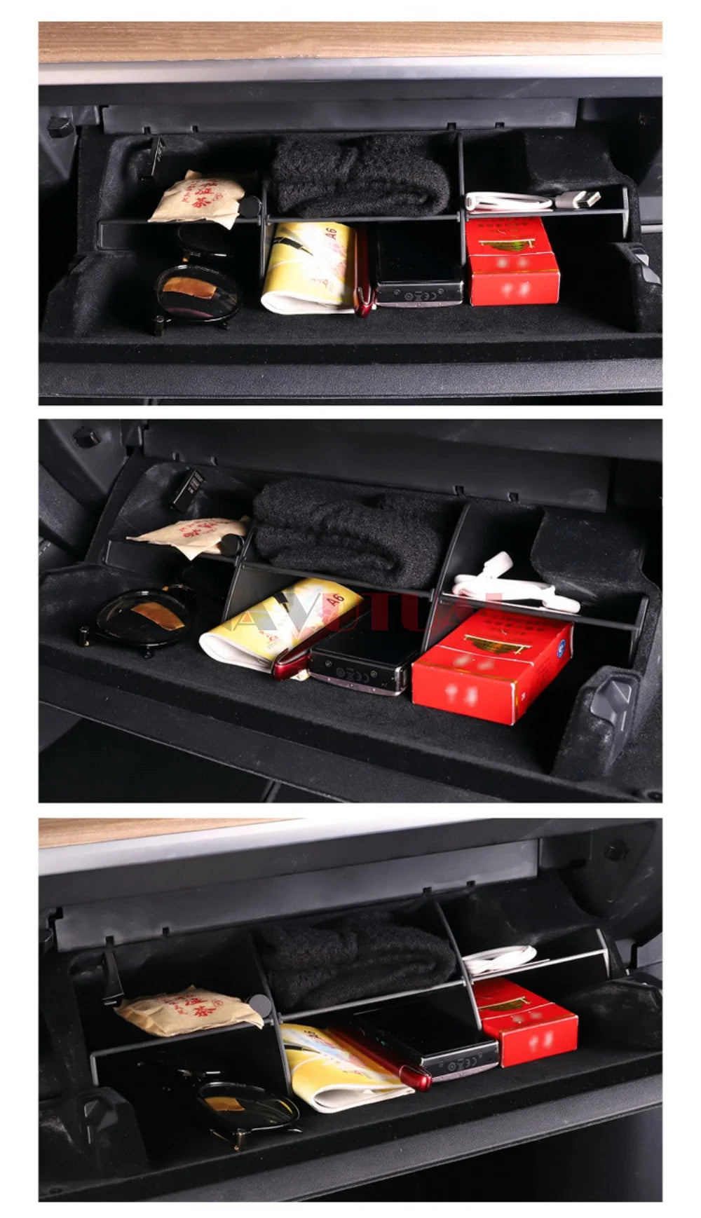 Glove Box Organizer Partition Plate For Tesla Model 3 Model Y 2016 - 2023 Center Console Storage Stowing Tidying Divider Shelf