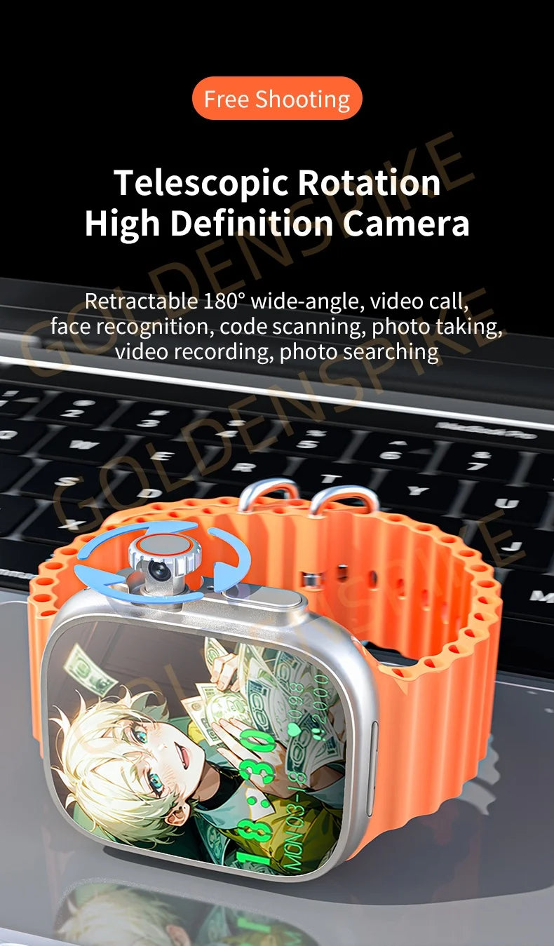 S10 Ultra Max Smartwatch 4G Android 10.0 2.2inch Amoled Rotary Camera Video Call GPS WIFI App Download S10 Ultra Smart Watch Men