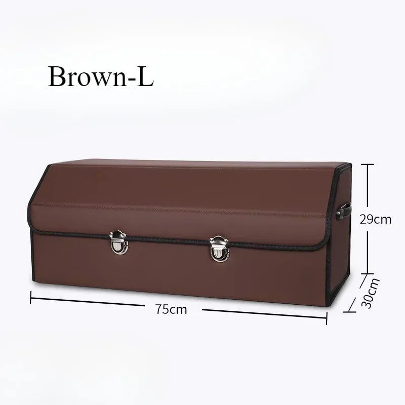 Car Trunk Storage Box Multipurpose Foldable Organizer with 3 Compartments  Extra Large Flexible Adjustment Car Seat Storage Bag