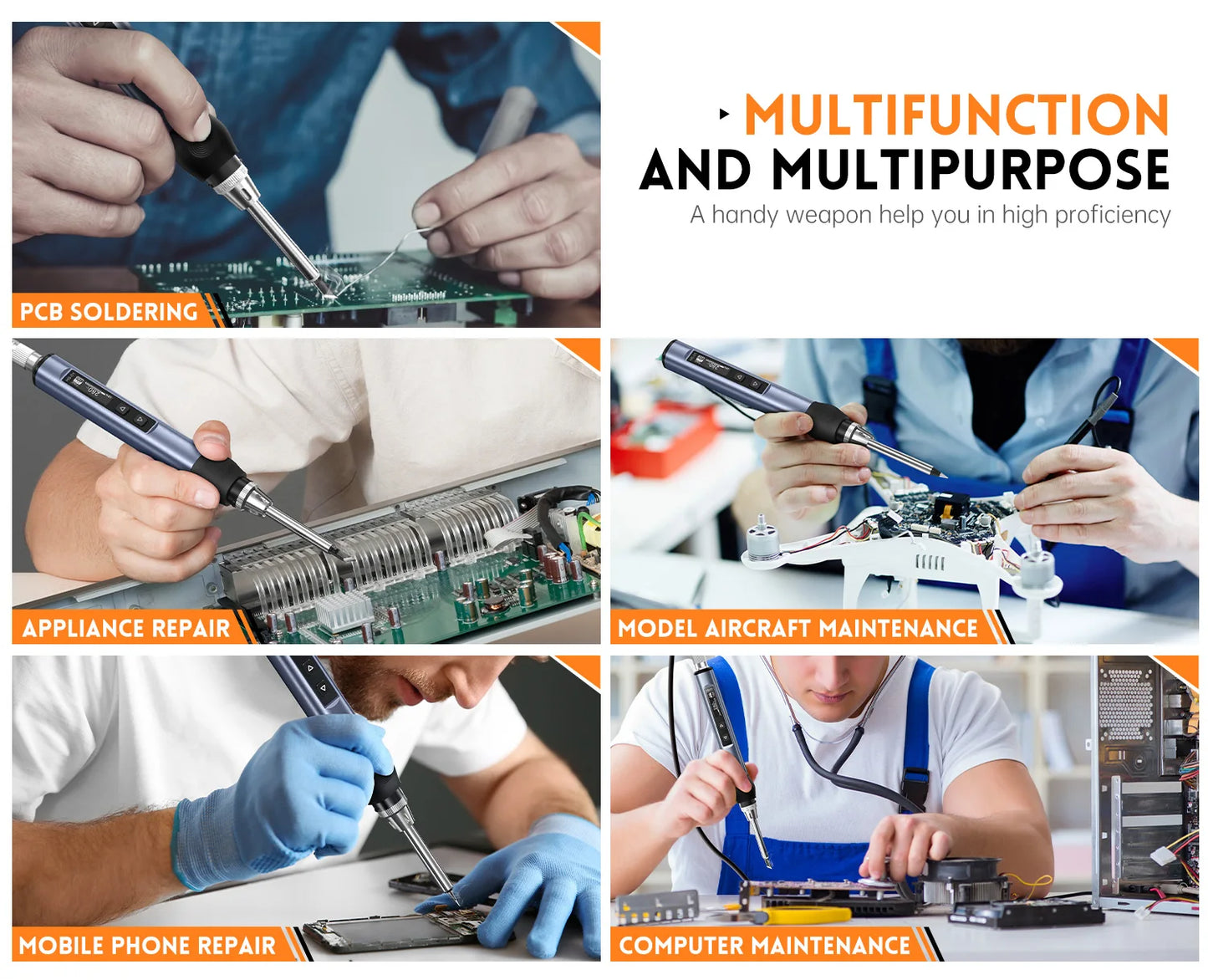 FNIRSI HS-01 Smart Soldering Station 65W 96W Electric Soldering Iron Adjustable Constant Temperature Fast Heat Solder Iron Kit