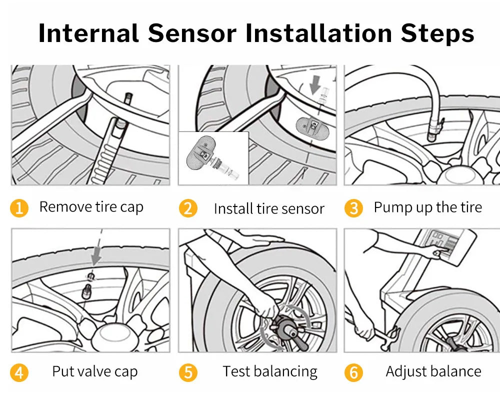 Deelife Car TPMS for Android iOS Tire Pressure Monitoring Control System 4-5 Wheel Tyre Sensor Bluetooth-compatible BLE TMPS