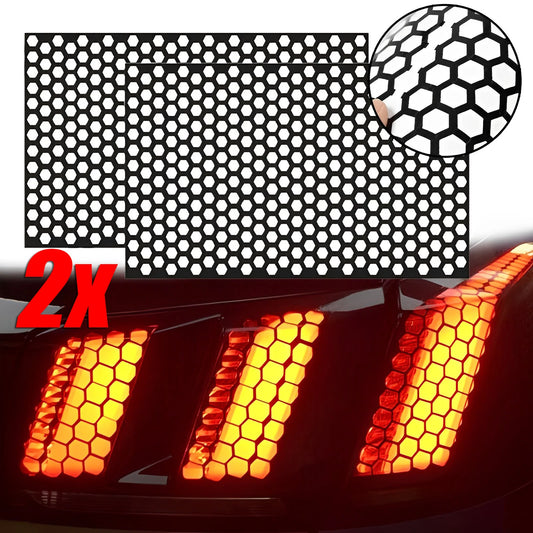 Car DIY Honeycomb Sticker Auto Rear Tail Light Lamp Car StylingTaillight Hollow Fashion Decals Decoration Wrap Film 48*30cm