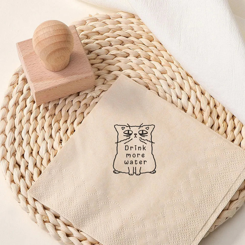 Custom Wooden Stamp Seal Personalized Logo Wedding Party Packaging Stamp Company Address&Name Self Inking Rubber Stamp Artwork