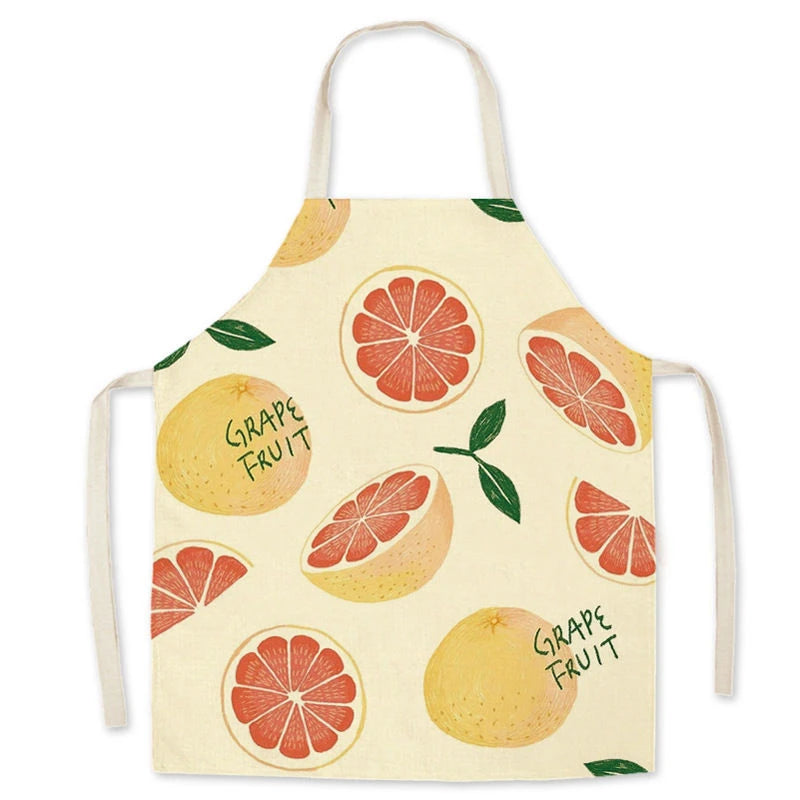 Ins Fashionable Fruit Strawberry Peach Sleeveless Circle Cute Halter Neck Parent-Child Apron Kitchen Household Dressing Bib