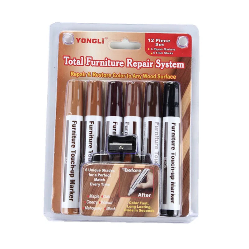 Furniture Repair Pen Markers Remover Wood Scratches Restore Kit Scratch Filler Paint Wooden Cabinet Floors Tables Repair Tool