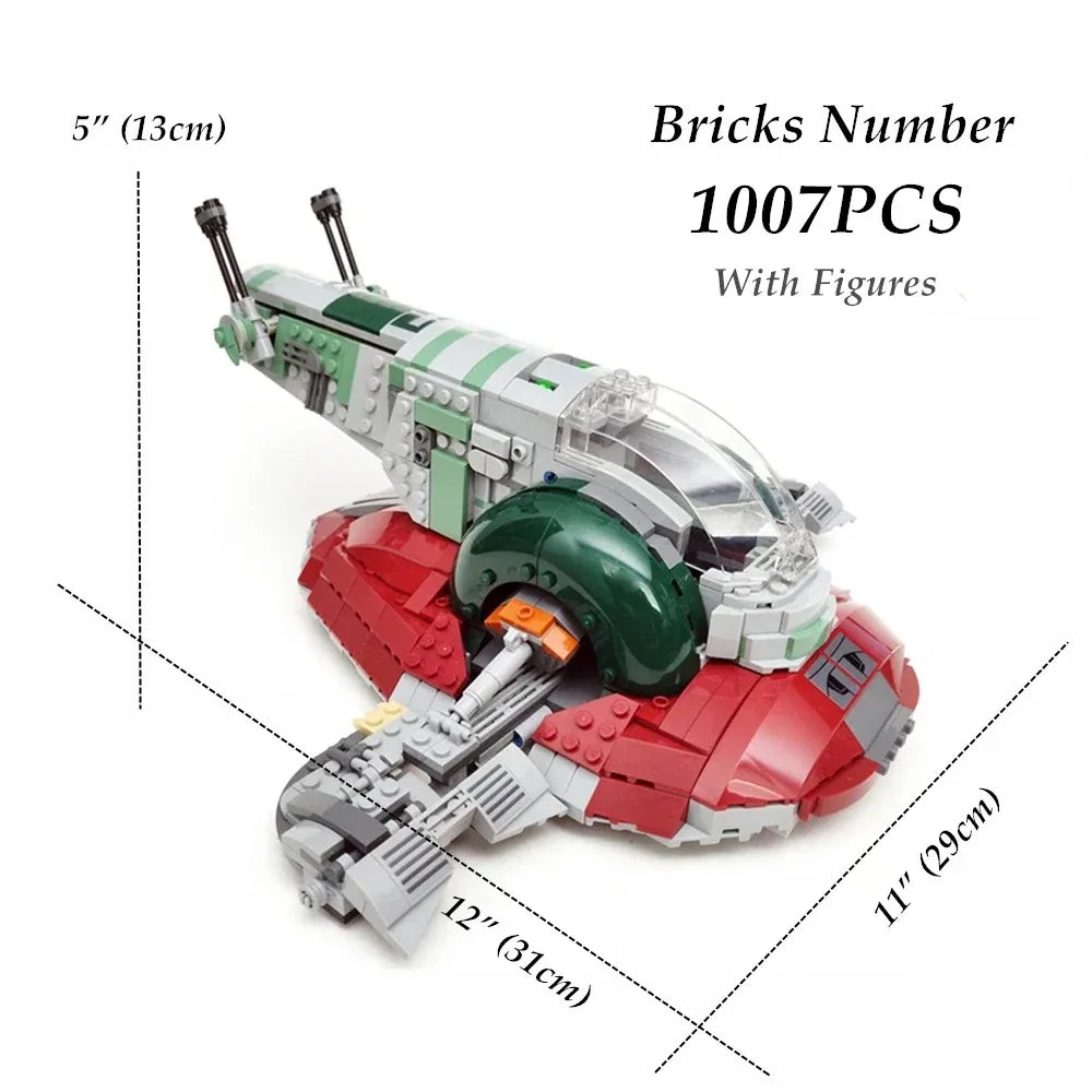 1007pcs Galaxy 20th Anniversary Edition Slave 1 Building Blocks Space Bricks Toys For Children Christmas Birthday Gifts