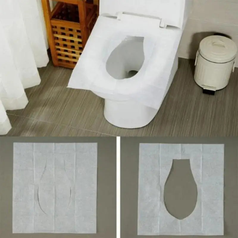 Packs=Disposable Paper Toilet Seat Covers Camping Loo Wc -proof Cover for Travel/Camping Bathroom