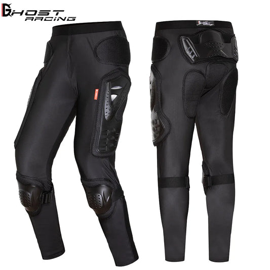 Men's Motorcycle Armor Trousers Motocross Pants Long Armor Knee Crotch Hip Protection Motorbike Riding Racing Equipment Shorts