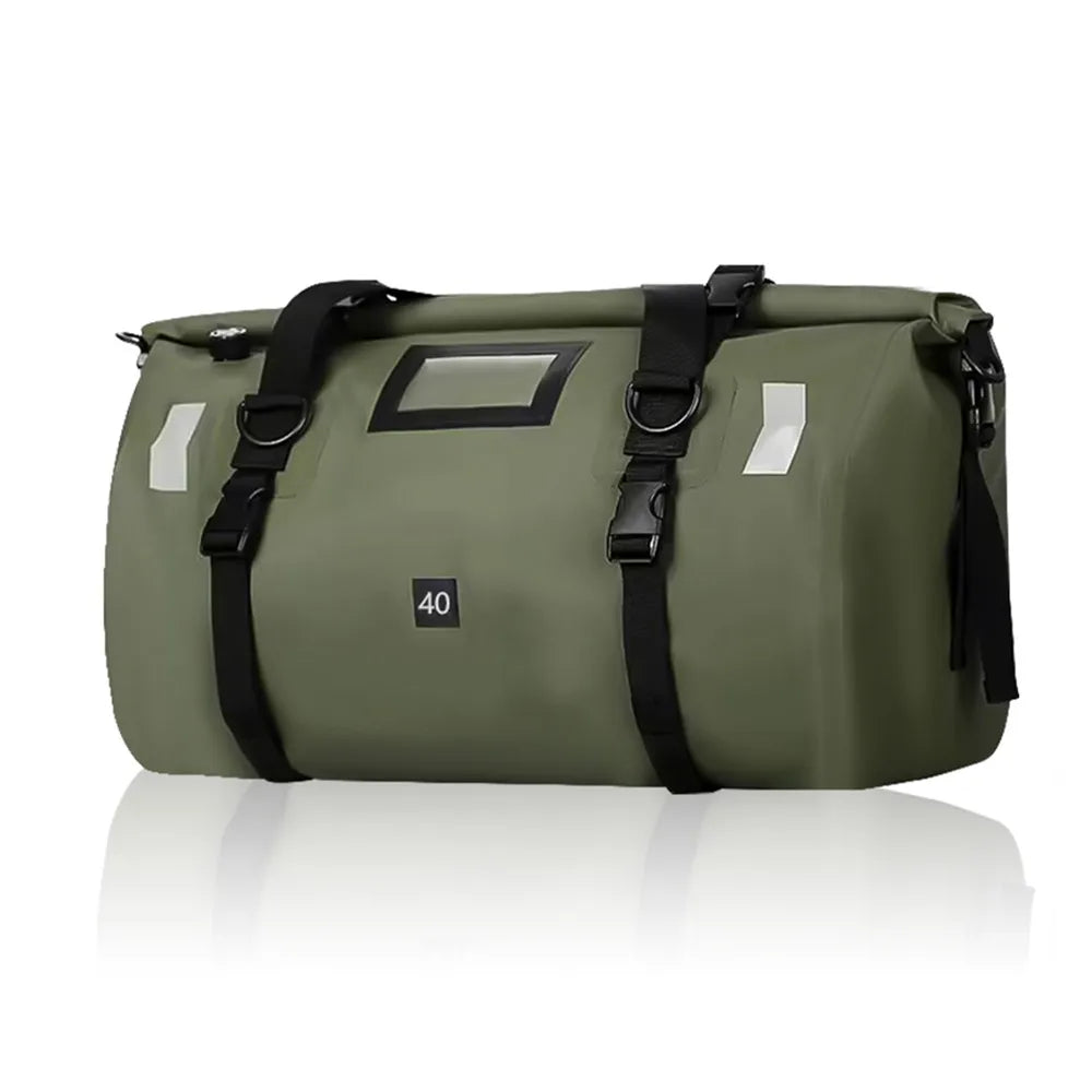 Motorcycle Dry Bag Waterproof Reflective Tail Duffle Bag Skiing Travel Hiking Camping Boating Riding Fishing Outdoor Luggage