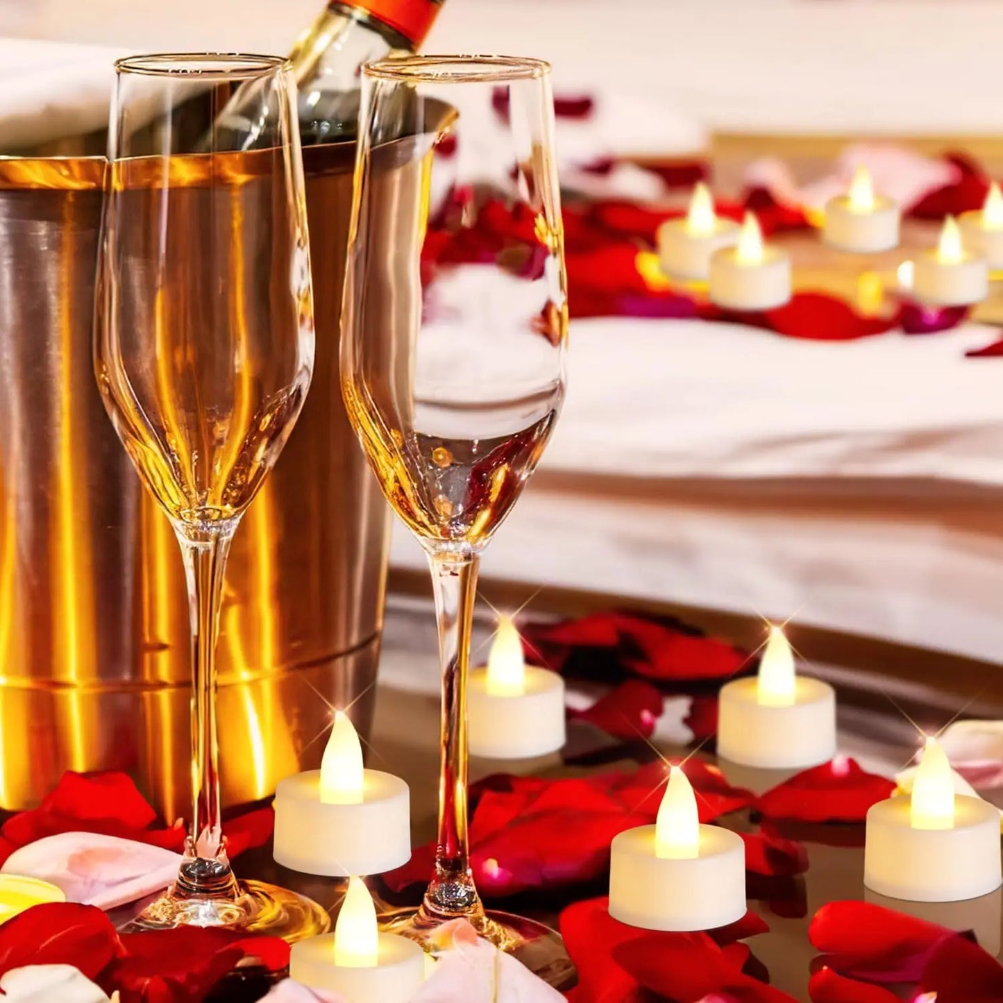 24Pcs/Set Flameless LED Candle Creative wishing Led Tea Light Warm White Flameless Candle Halloween Christmas Decor Candle Light