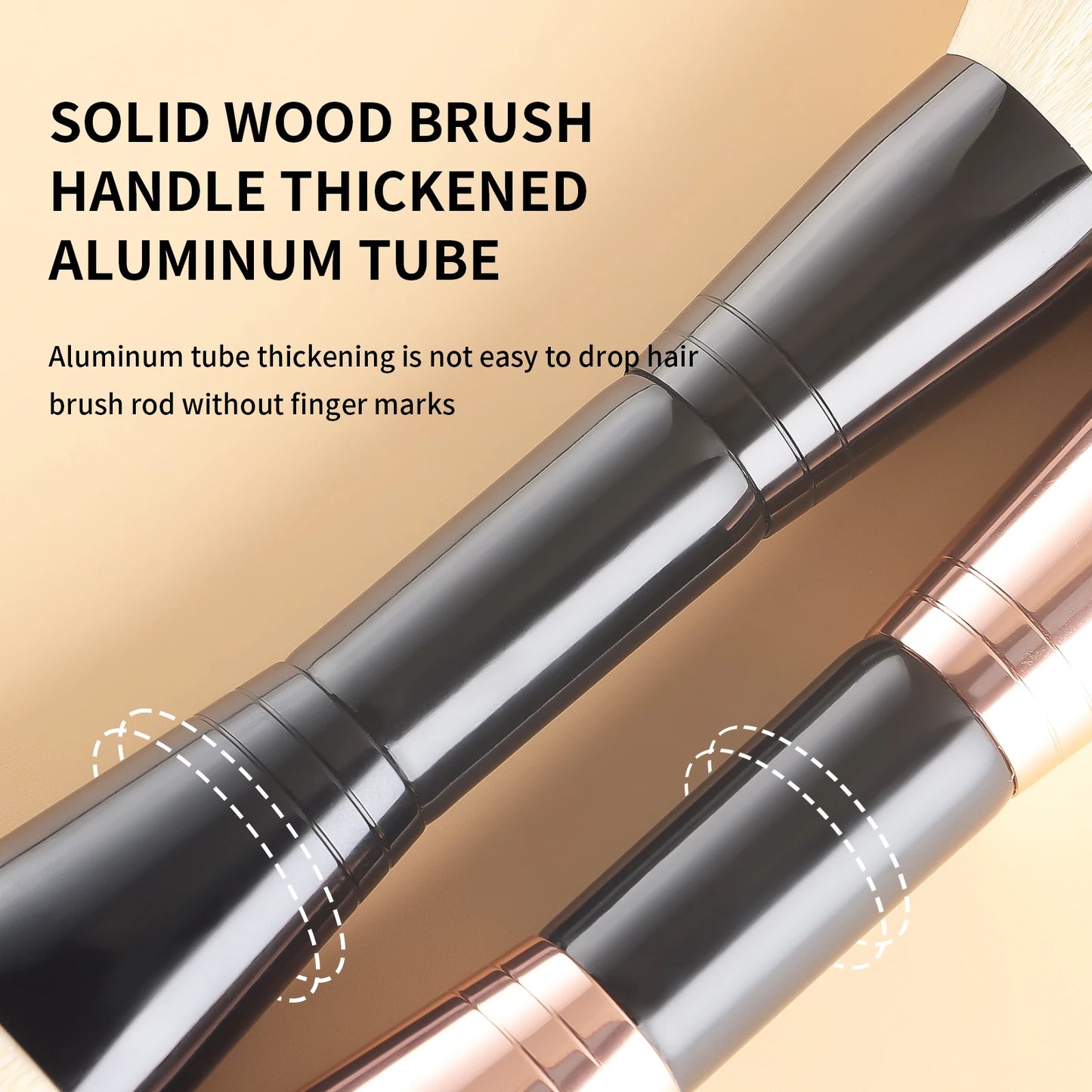 Concealer Brush, 1pcs Wooden Classic Double headed design Multifunctional Makeup Brush Cosmetic Makeup Tool for Beginner