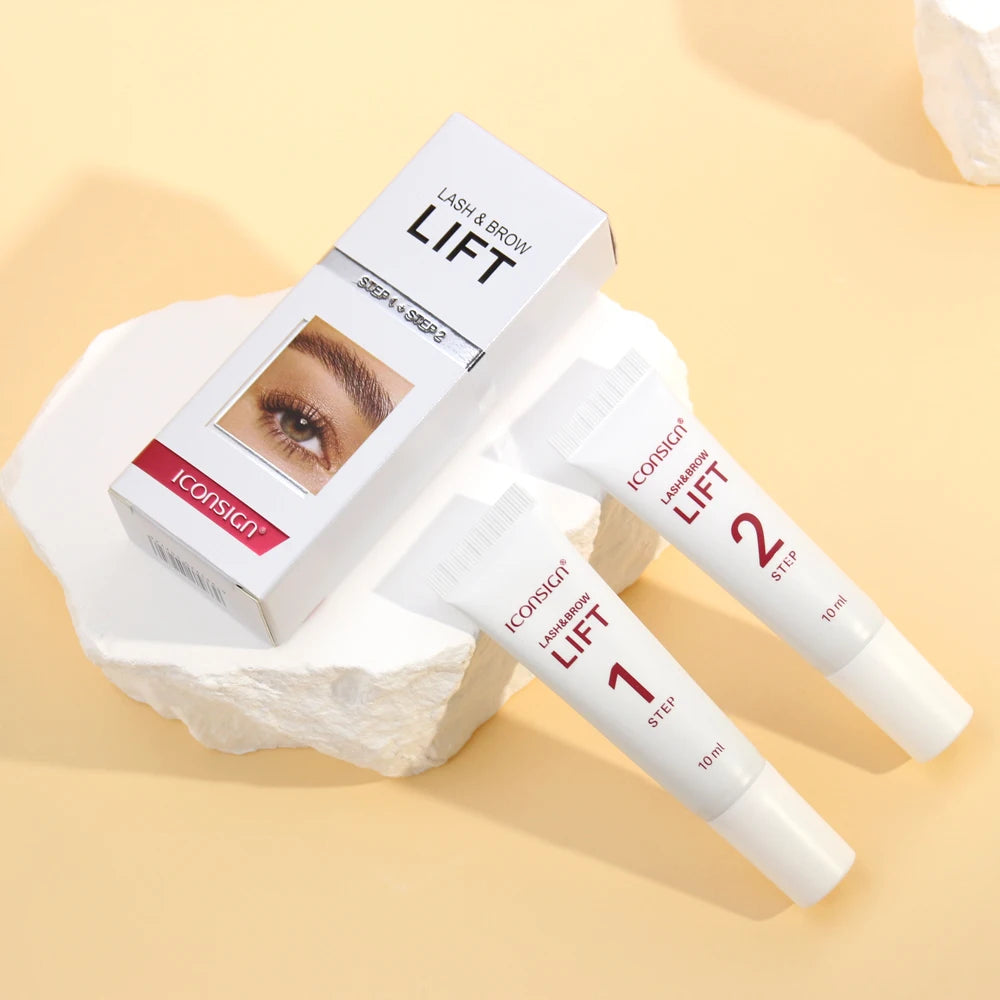 0.34 oz Keratin Eyelash and Eyebrow Lift Set - Durable, Gentle, and Odorless Formula, Get Salon Quality Eyelashes and Eyebrows