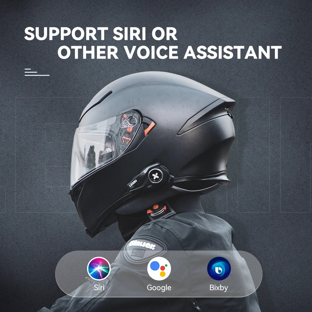2023 Lexin-G2P Motorcycle Helmet Bluetooth Intercom  Up To Pair 6 Riders&Big Button Design Exchangeable Pattern Shell  120KM/H