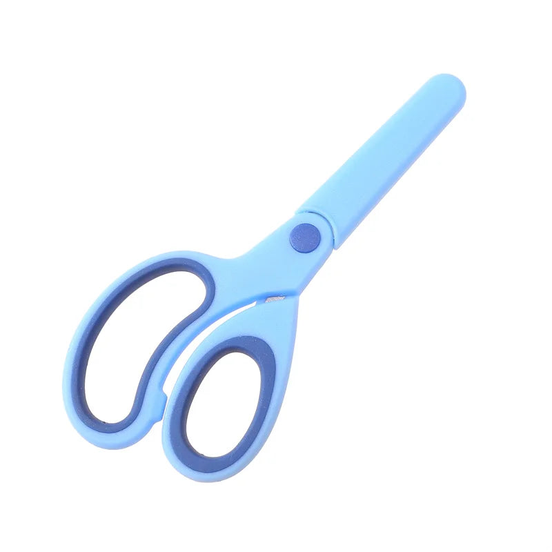 Safty Scissors For Kids Student DIY Paper Children's Left-handed Scissors Scissors With Sleeve Cutting Tool Stationery