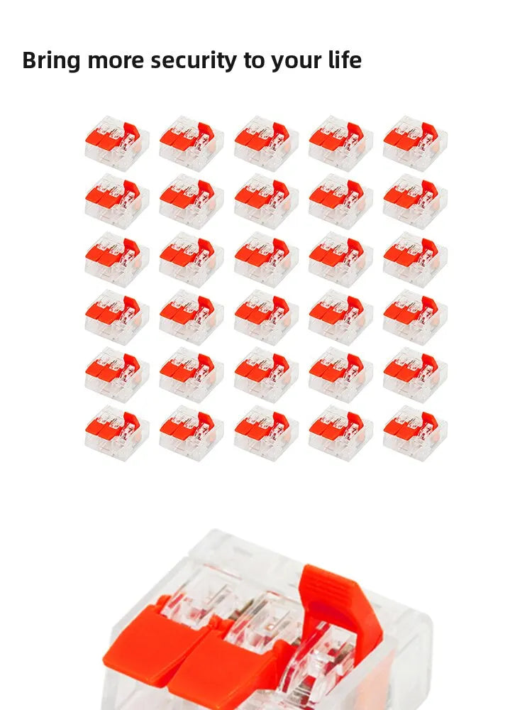30 Pcs 32A Wire Connectors Compact Splice Connectors Quick Cable Connectors Light Terminal Connections