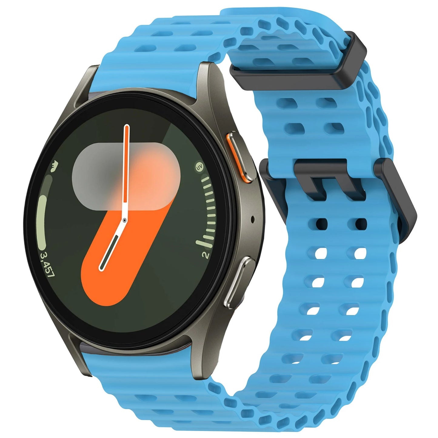 No Gaps Silicone Strap for Samsung Galaxy Watch 7 6 5 4 FE 40mm 44mm/4 6 Classic/5 Pro Sport Bracelet Galaxy Watch 7 Band 44 mm