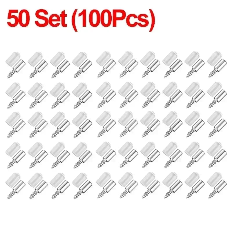 20/30/50 Set Studs and Screws Anti-slip Thread Screw Stainless Steel Screws Wardrobe Spacer Bracket Shelf Support Pin Fasteners