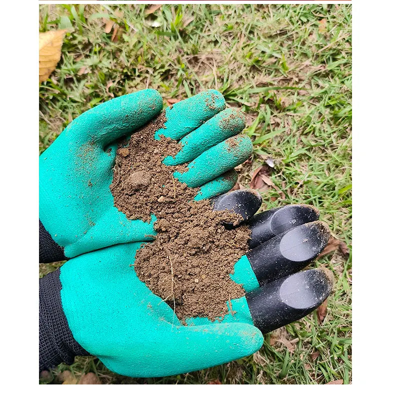 Garden Gloves with Claws Chicken Coop Cleaning for Digging Pruning Poking All in One Gardening Tool Durable Hand Protectors