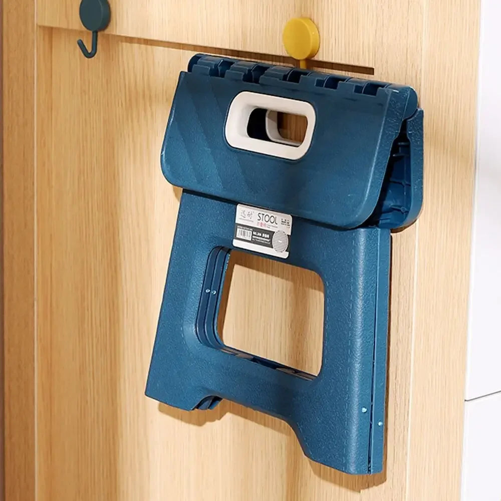 Lightweight Folding Step Stool Multi Purpose Handheld Thickened Footstool Non-Slip Plastic Small Benches Kitchen