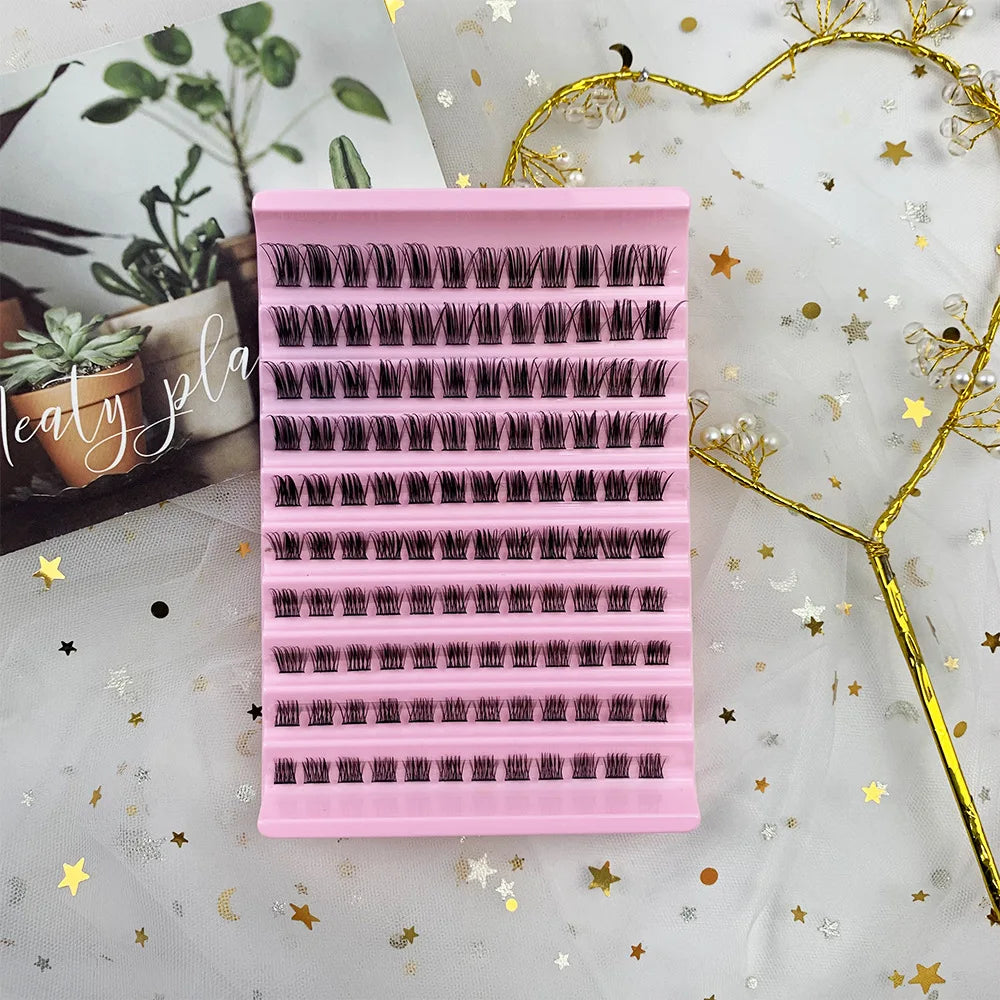 MIAOJIE Lash Clusters 120pcs Cluster Lashes 8-16mm Individual Lashes Natural Look D Curl Fluffy Cluster Lashes DIY Eyelash Exten