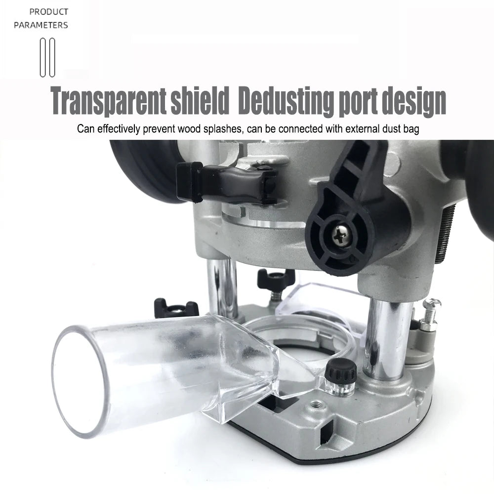 Compact Plunge Router Base Trimming Grooves Opening Carving Rack Aluminum Electric Router Bracket Milling Trimming Machine Base