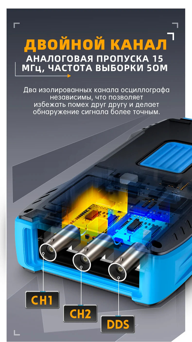 2C23T цифровой портативный, Генератор сигналов, мультиметр, многофункциональный, 3 в 1, двухканальный, 10 МГц