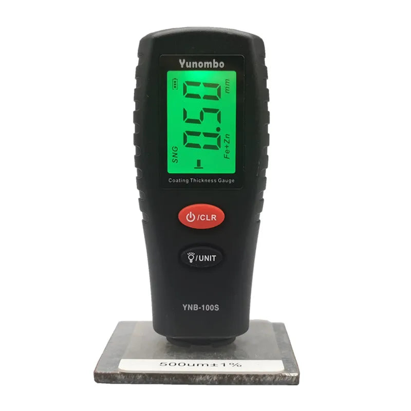 Yunombo Digital Backlight LCD Film Thickness Meter Car Paint Thickness Tester Coating Thickness Gauge New Version YNB-100S