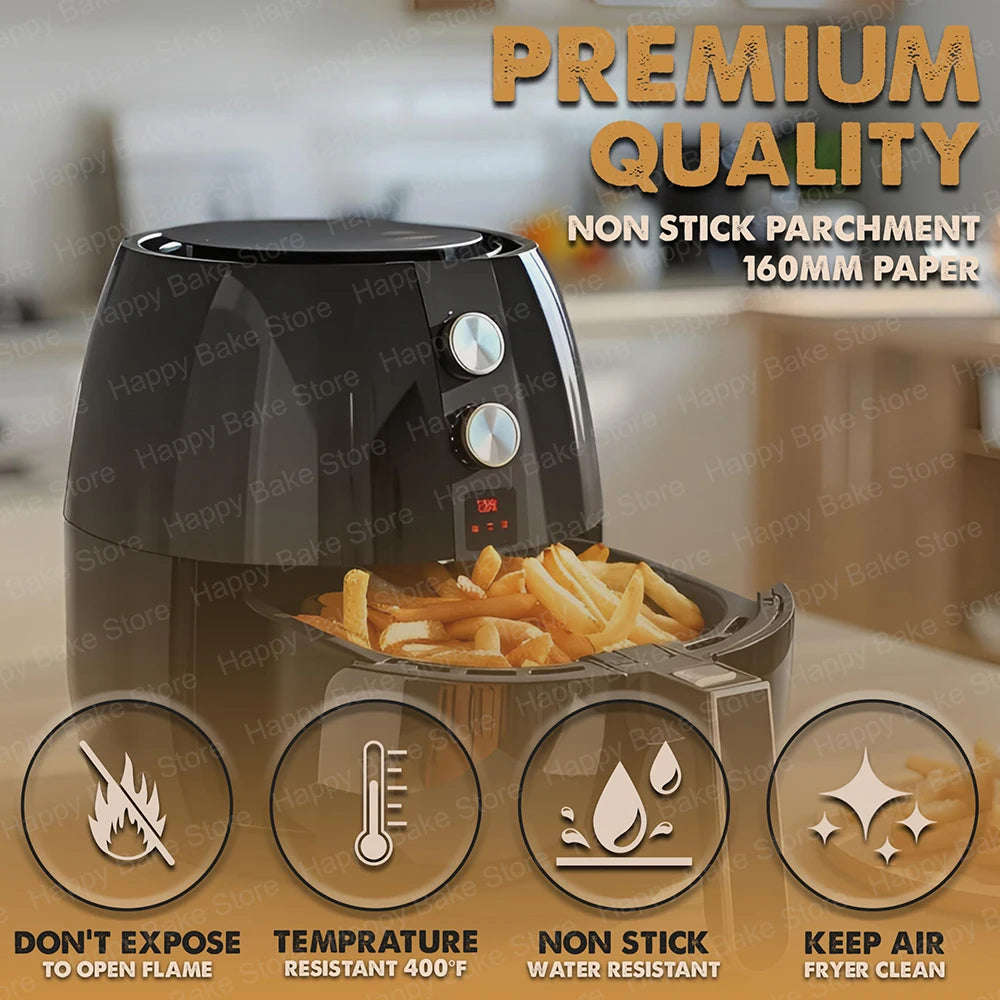 3-5L/5-8L Square Air Fryer Baking Paper, BPA Free Disposable Parchment Paper Liners Compatible with Cosori Ninja Philips Tefal