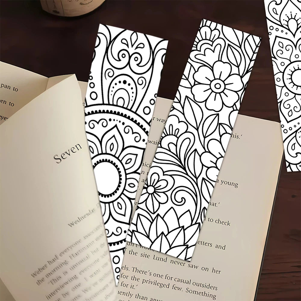 32pcs Mandala Coloring Bookmarks, suitable for Christmas and Halloween gifts. They are also great for gifting to teachers
